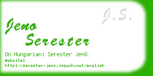 jeno serester business card